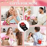 Hnustbo Preserved Real Rose with Mom Necklace - Perfect Gift for Mothers Day view 2