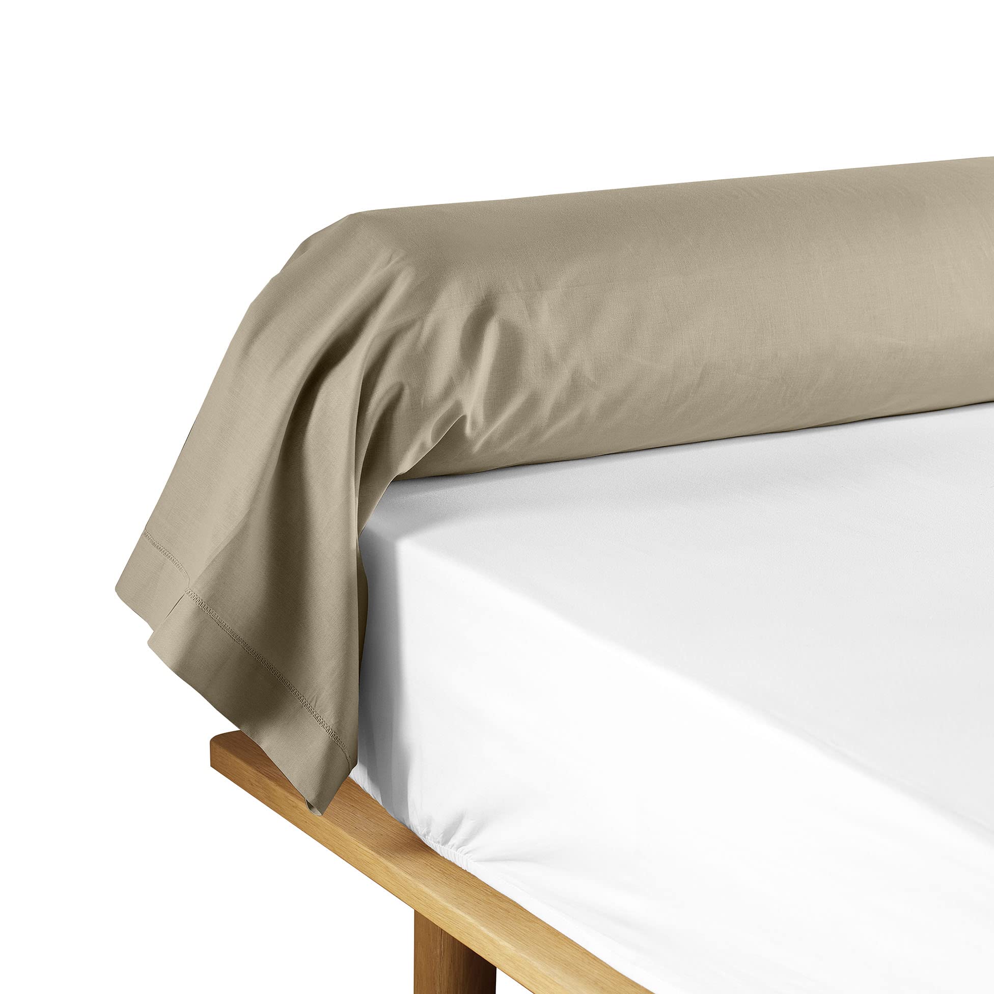 douceur d'intérieur, Lina Sable Bolster Pillowcase (85 x 185 cm) 100% Cotton — image 1