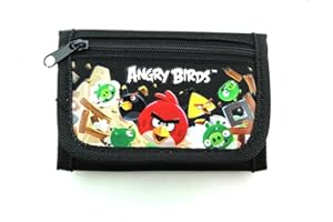 ROVIO Black Angry Birds Cast Tri Fold Wallet - Small Kids Trifold Wallet