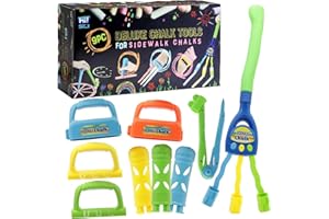 BEROXII Sidewalk Chalk Holders, 9 PCS Outdoor Chalk Play Tools, Adjustable Chalk Clip Holders for Kids Adults Toddlers Teachers Office Classroom