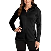 Reebok Womens Softshell Jacket - Lightweight Water & Windproof Warm Hooded Fleece Lined Womens Jacket for Gym Running Hiking