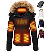 Wulcea Graphene Heated Jacket For Women 12V 18400mAh Fast Charge With Large Capacity