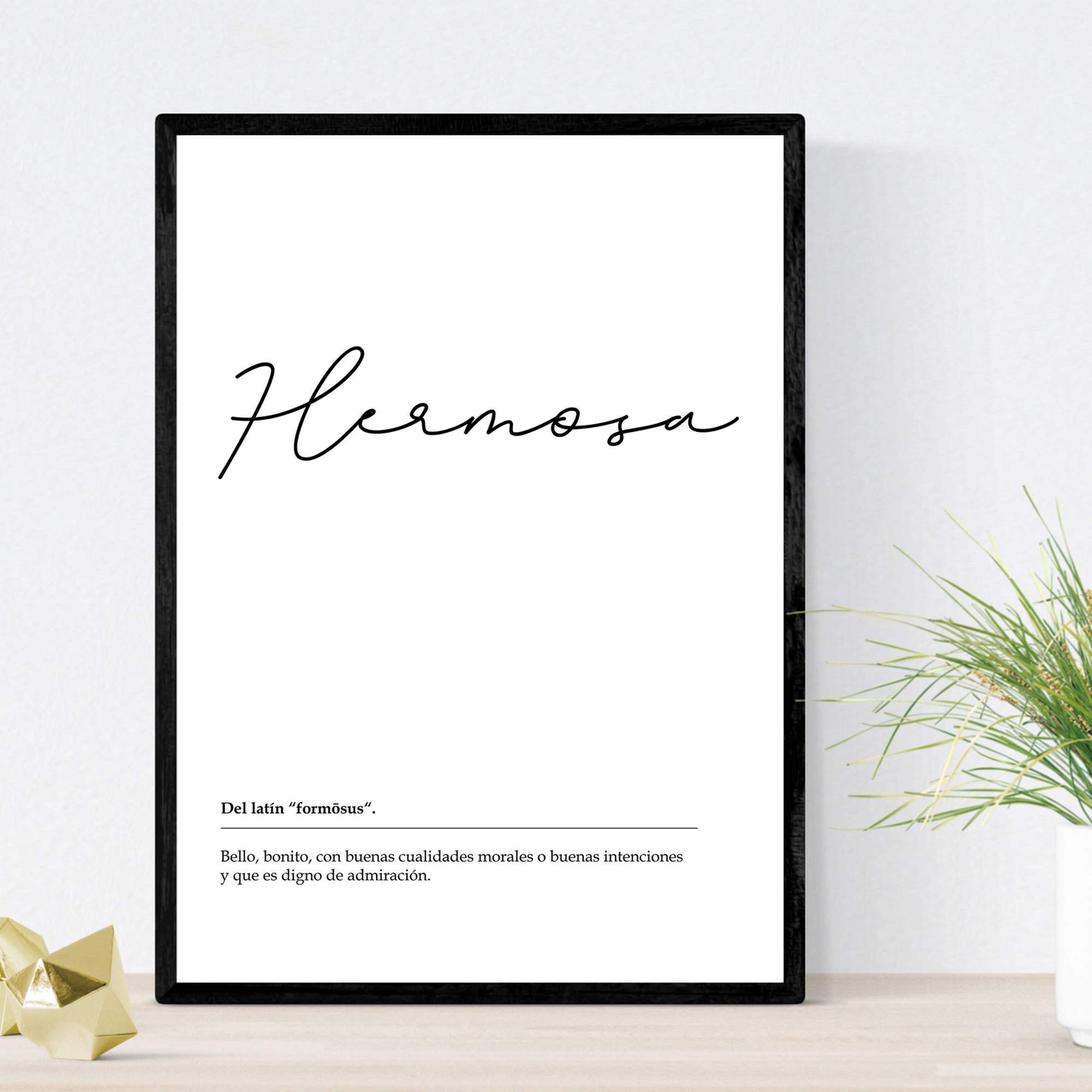 Nacnic Sister Word Art Print Nordicas black and white. A3 size without frame — image 1