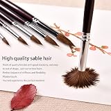 Fuumuui Sable 9pc Watercolour Brush Set Round & Pointed Kolinsky Sable view 2