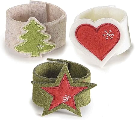 Segnaposto Natalizi Amazon.Ideapiu 36 Segnaposto Portatovagliolo In Panno Con Decori Natalizi Amazon It Casa E Cucina