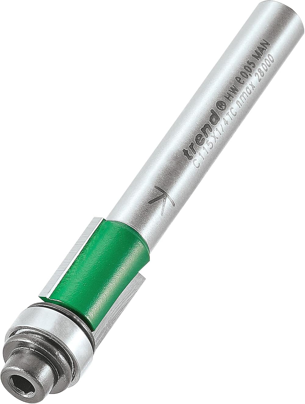 Trend CraftPro Self-Guided Trimmer Router Cutter Bit 1/4 Inch Shank 9.5mm