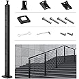 VEVOR Cable Railing Post, 36 x 0.98 x 1.97, Level Deck Stair Post, Cable Handrail Post Stainless Steel Brushed Finishing Deck Railing Pre-Drilled Pickets with Mounting Bracket 1JZLGZLSHS91VML9G001V0