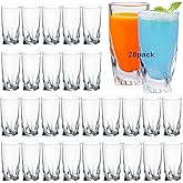 wookgreat 28Pack Shot Glass Bulk Set with Heavy Base, 1.3 Oz Whiskey Shot Glasses, Spirits cups, Tequila Glass Set, Small Shot Cups, Mini Drinking Cups for Vodka, Whiskey, Tequila, Espresso, Liquo