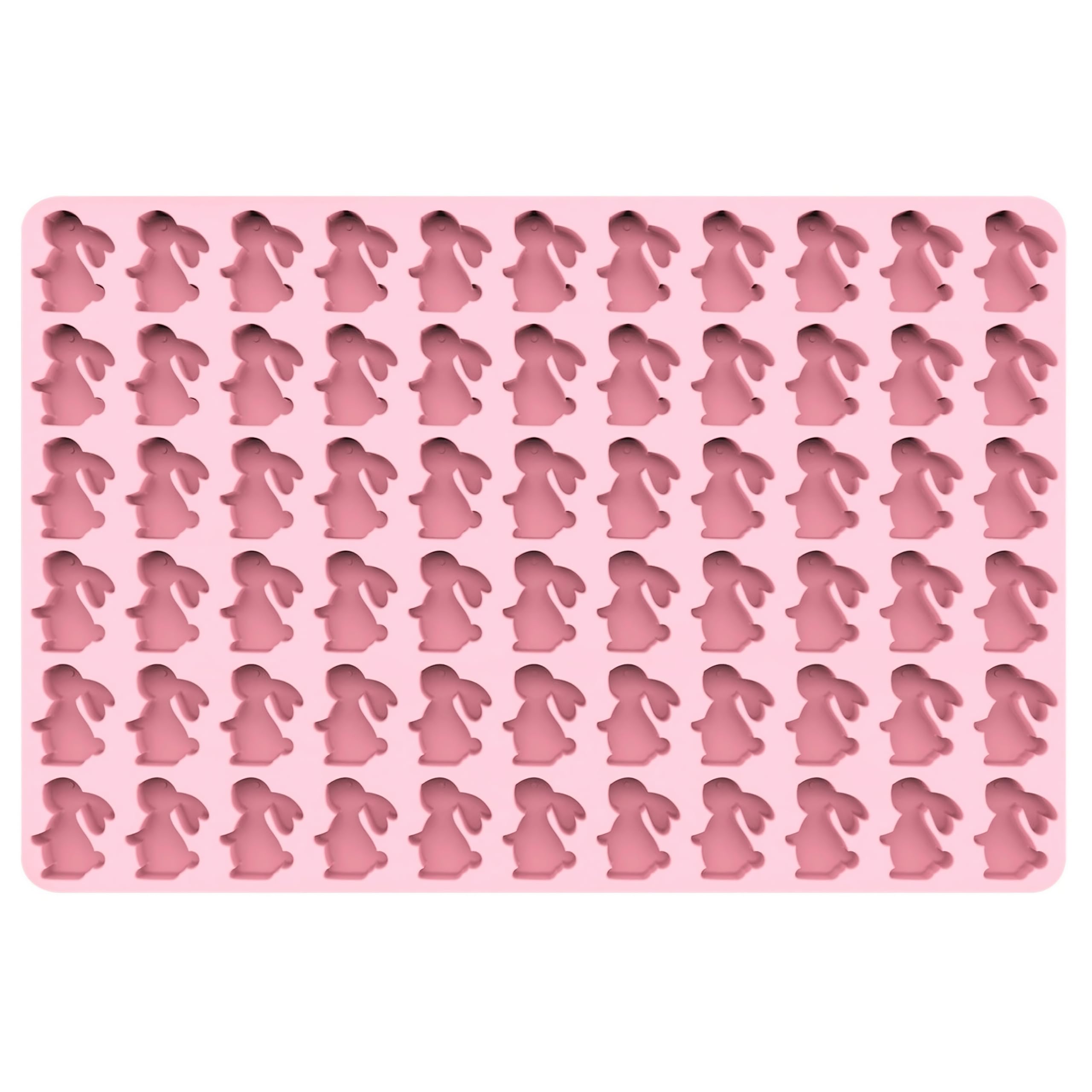 Bunny Silicone Candy Sheet，Easter Bunny Rabbit Chocolate Tray with Scraper