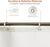 Amazon Basics Shower Curtain with Hooks 180 x 180 cm White Mould Resistant view 3