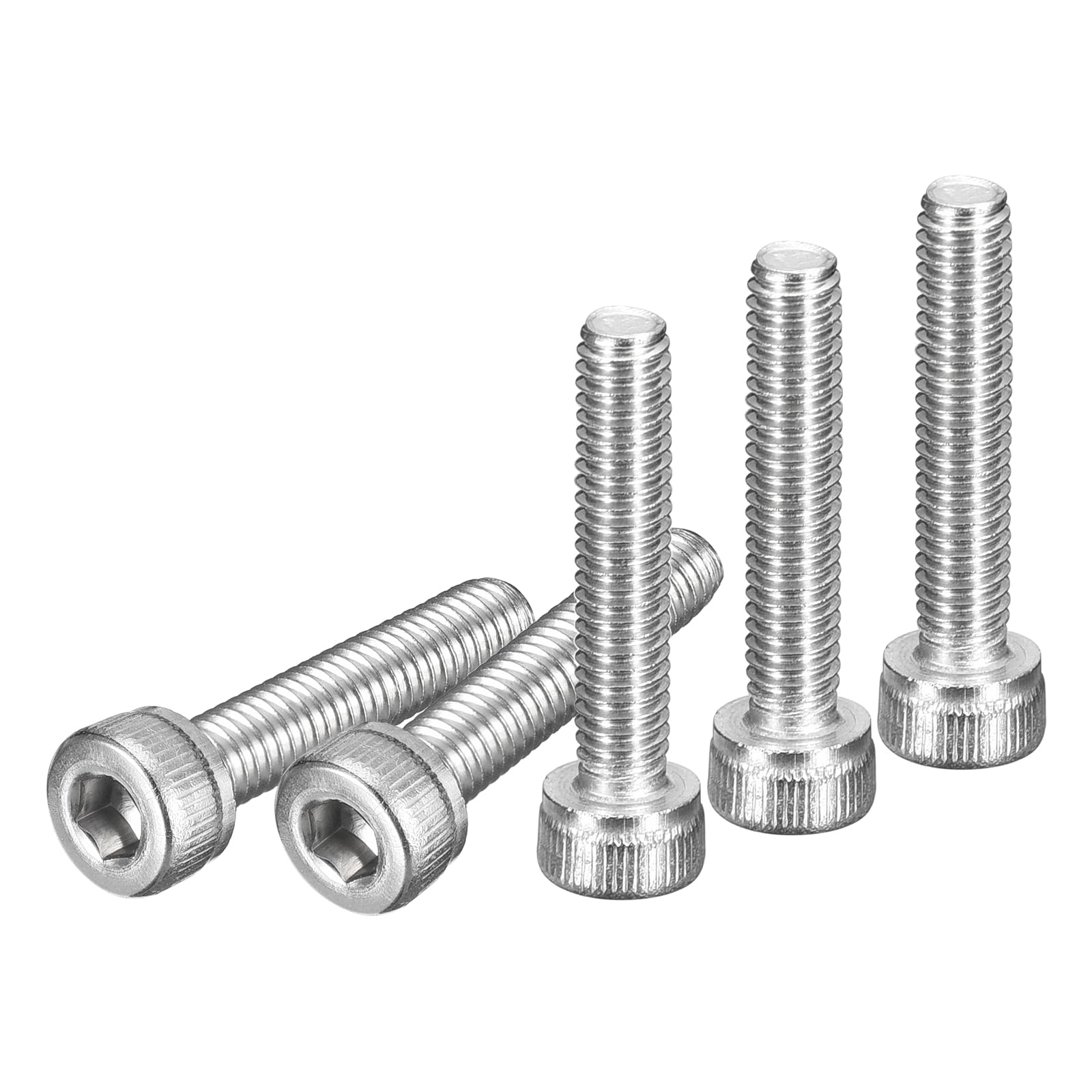 DTGN M3x14mm Socket Head Cap Screws Bolts, 50Pcs 304 Stainless Steel 18-8, Metric Machine Hex Socket Screw, Hex Drive, Bright Finish, UNC Coarse Thread Fully Threaded