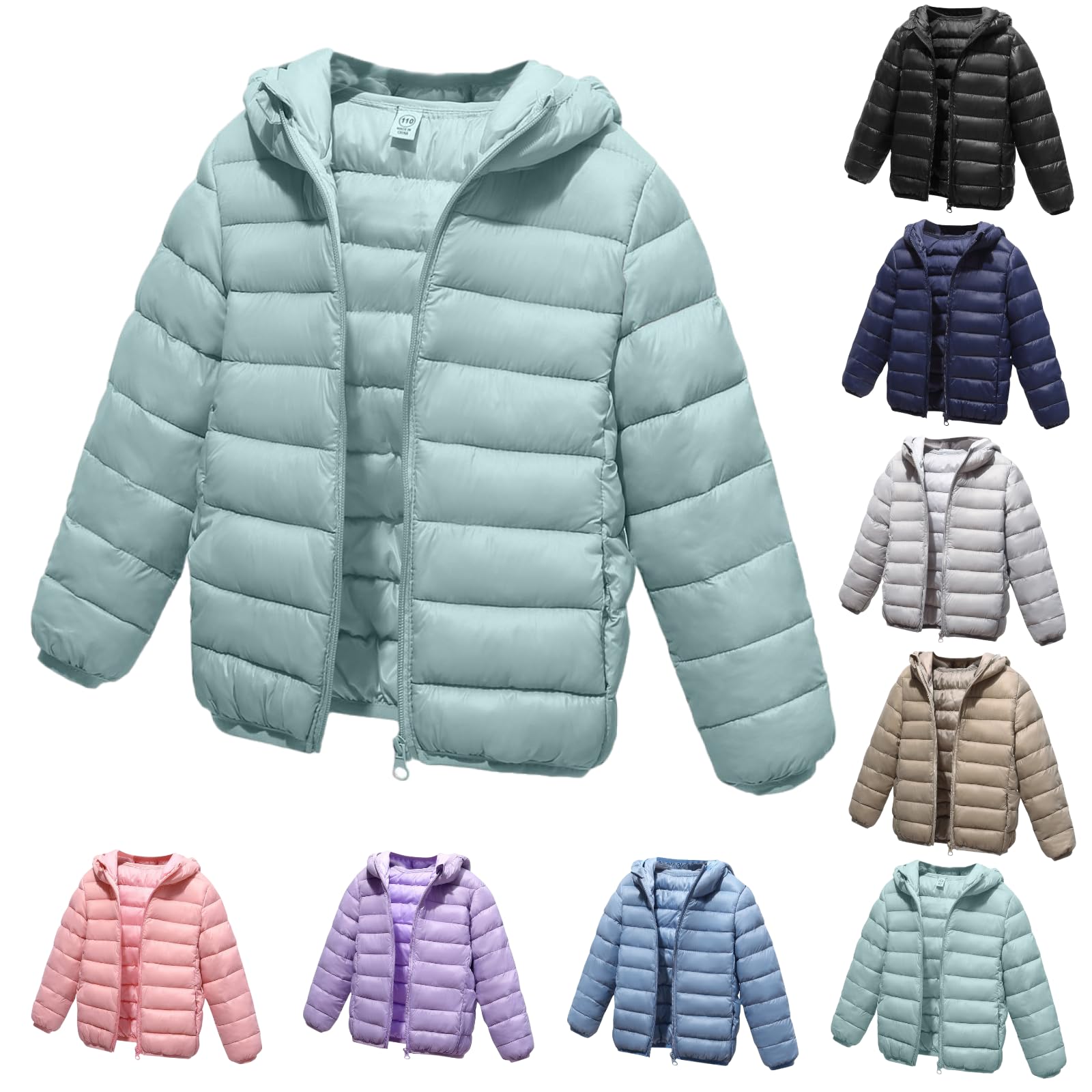 YAFINMO Girls Boys Winter Coat Toddler Puffer Jacket Lightweight Zip up Warm Jacket Packable Quilted down Outerwear Girls Winter Coat