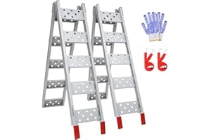 LIEKUMM 83" Folding Loading Ramps for Pickup Trucks, Steel ATV Motorcycle Ramps 960 lbs/Pair, Truck Bed Ramps for Lawn Mowers, Dirt Bikes, Golf Carts, 4 Wheeler, UTV, 2 Pcs