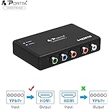 Portta Component to HDMI Converter, Portta YPbPr Component RGB + R/L Audio to HDMI Converter v1.3 Support 1080P 24bit 2 Channel Audio LPCM for HDTV PS3 PS4 HDVD Player Wii Xbox and More