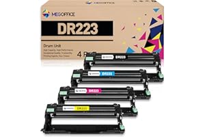 MEGOFFICE Compatible Drum Cartridge Replacement for Brother DR223CL Drum Unit Set 4 Pack DR-223CL DR223 Drum for HL-L3230CDW HL-L3270CDW HL-L3290CDW HL-L3210CW MFC-L3750CDW MFC-L3770CDW Printer
