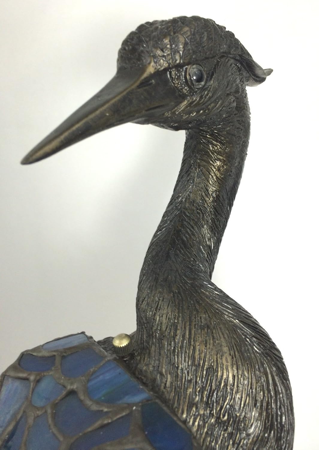Blue Heron Bird Stained Glass Tiffany Style Art Deco Table Lamp (TL4363
