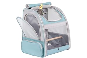 Bird Carrier Backpack, Breathable Bag to Carry and Transport Small to Medium Size Bird Like Parakeet Cockatiel Conure