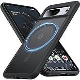 FNDMIL [NO.1 Magnetic for Google Pixel 8 Case with MagSafe Matte Black | [Military Grade Drop Tested][Translucent Matte][Anti-Fingerprint] Soft Silicone Bumper for Pixel 8 Phone Case Slim,Black