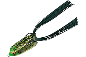 BOOYAH Pad Crasher Topwater Bass Fishing Hollow Body Frog Lure with Weedless Hooks