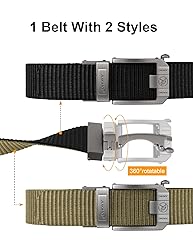 JUKMO Men's Reversible Ratchet Belt - 2 Styles in