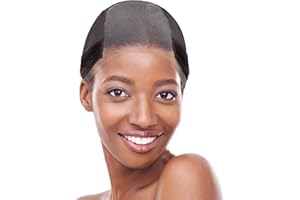 OFBIC Lace Wig Cap for Women Non Slip, Glueless Wig Grip Cap with 4x5 Transparent Swiss Lace Front, Adjustable Wig Cap with Velvet Grip Band (Brown)