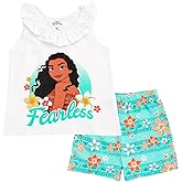 Disney Junior Tank Top and French Terry Dolphin Shorts Outfit Set Infant to Big Kid Sizes (12 Months - 14-16)