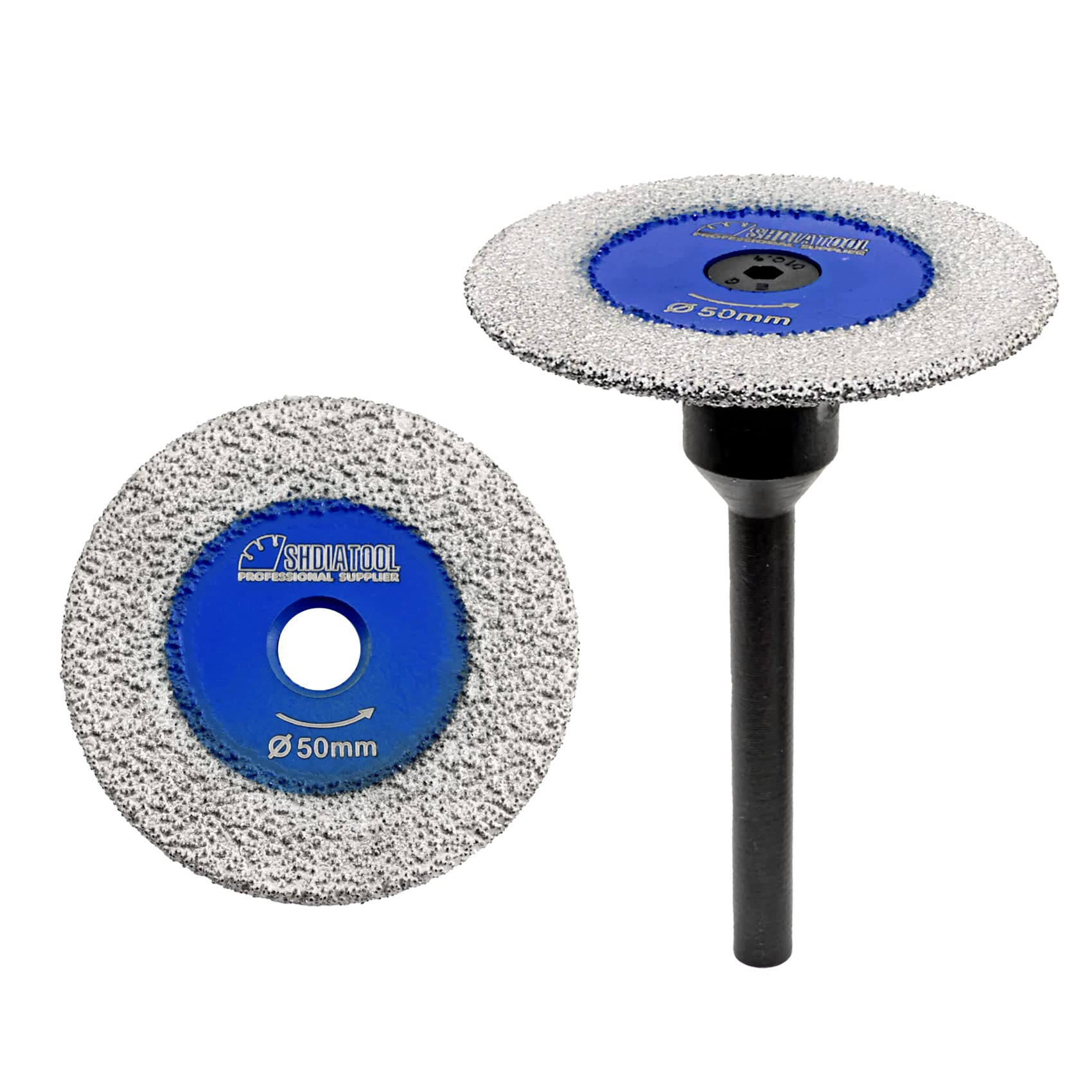 SHDIATOOL Mini Diamond Saw Blades 50mm Cutting Disc for Marble Granite Stone Concrete Masonry 2pcs