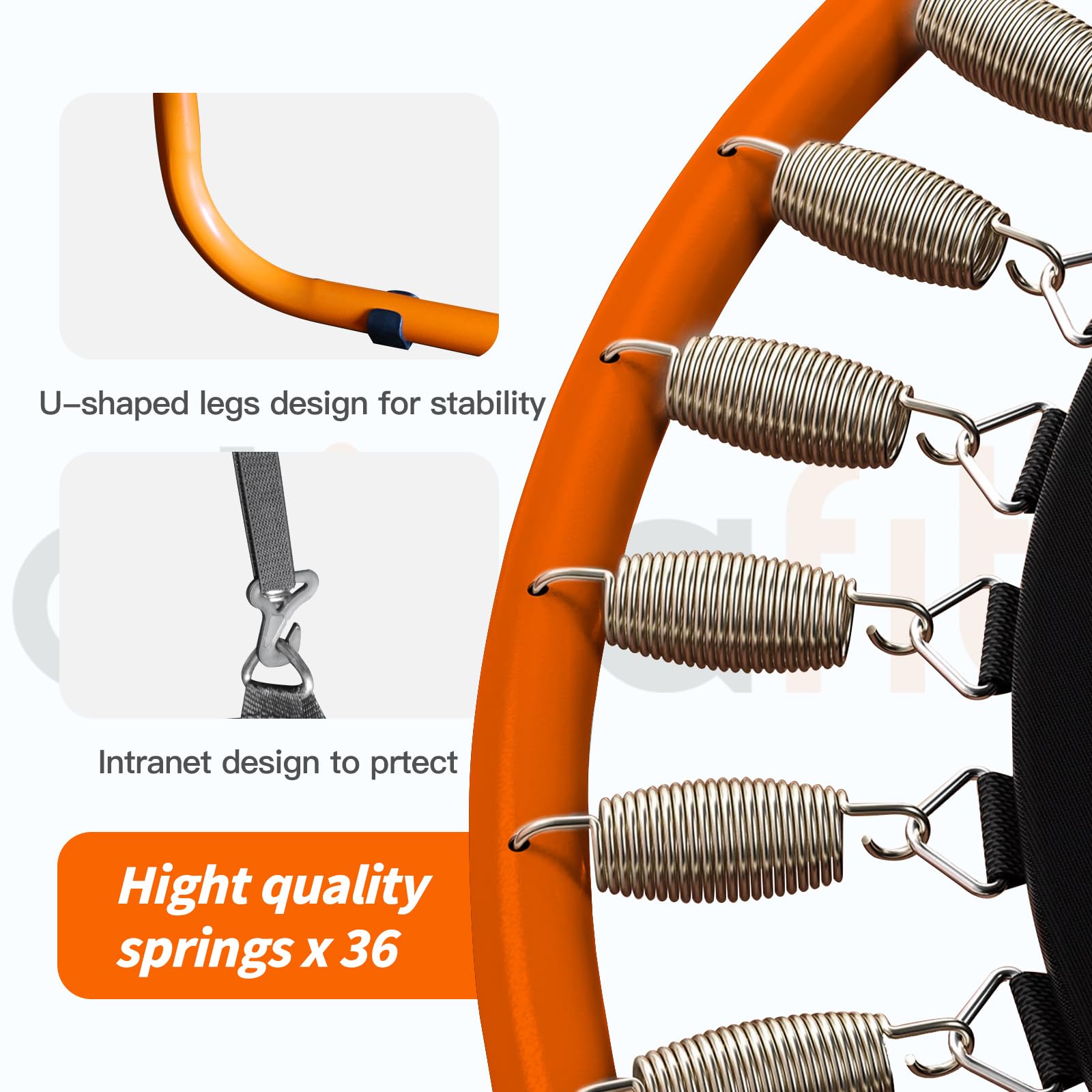 Ativafit 60'' Rebounder Trampoline Indoor Outdoor for Kids Ages 1-8, 5 FT Recreational Toddler Trampoline with Safety Enclosure Net Gifts with Basketball Hoop Dartboard Ocean Bal