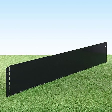 GartenAZ Rasenkante aus Metall - 7202 - Stahlblech feuerverzinkt und pulverbeschichtet, anthrazit - 103 x 20 cm, Nutzlänge 15