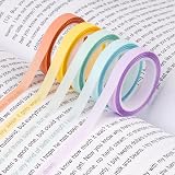 Hoiny Highlighter Tape 10 Rolls Transparent Sticky Notes 6mm x 5m