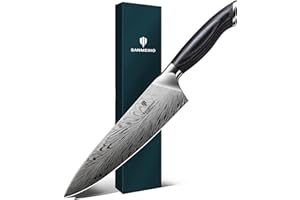 SANMEIHO Chef Knife in Powder Steel, Japanese Kitchen Knife 8 Inch, Ultra Sharp Chef's Knives, High Carbon Japanese Utility K
