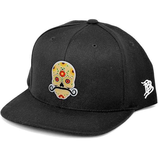 Branded Bills Sugar Skull Classic Snapback, Black Multicam(OSFA