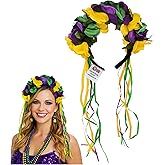 Nicky Bigs Novelties Mardi Gras Headband For Womens, Mardi Gras Headpiece, Mardigras Accessories, Mardigras Crown For Adults