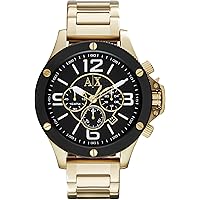Amazon.com: Armani Exchange A｜X Men's Chronograph Gold-Tone