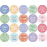 600Pcs Thank You Stickers,1.5 Inch Round Thanks Decals for Packaging & Envelope Seals for Small Business,Envelopes, Boxes, Gift Bags