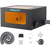 Creality Laser Engraver Enclosure V2.0 Fireproof and Dustproof Protective Cover 720x720x400mm, Exhaust Fan 4000RPM and Pipe, 