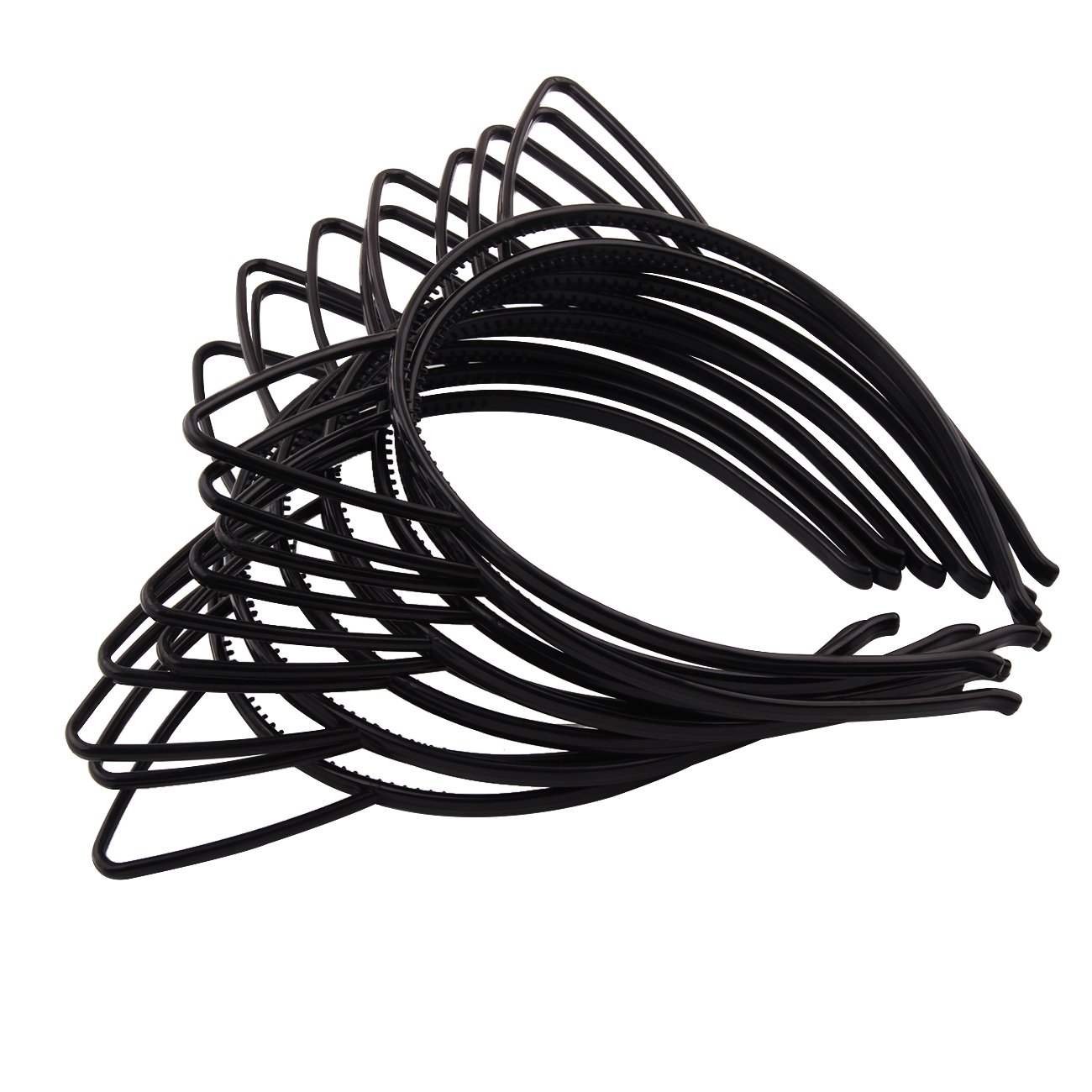 Candygirl Girl's Plastic Headbands Tiara Bunny Cat Bow Hairbands (10pcs Black)