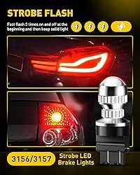 AUXITO T25 3156 3157 LED Strobe Brake Lights