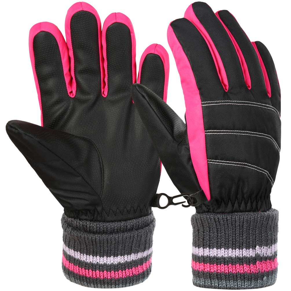 VBIGER Kids Gloves Winter Ski Gloves,Aged 6-12