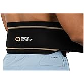 Copper Compression Back Brace. Copper Infused Lumbar Support for Lower Back Relief, Sciatica, Herniated Disc, Scoliosis, Pain & Strains. Adjustable & Breathable. Fits Men & Women (Waist 36" - 42")