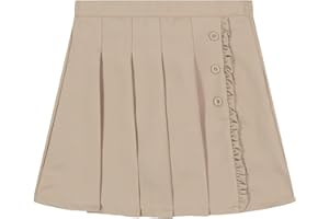 Nautica Girls' School Uniform Pleated Pull-on Scooter Skirt With Undershorts, Knit Waistband