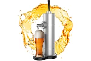 YJSG Beer Draft Dispenser,Beer Foam Machine,Canned Beer Draft System,Beer Foam Maker,Beer Tap,Mini Kegerator,Converts Any Can Into Draft for Beer Bars,A Great Gift for Beer Lovers,Silver