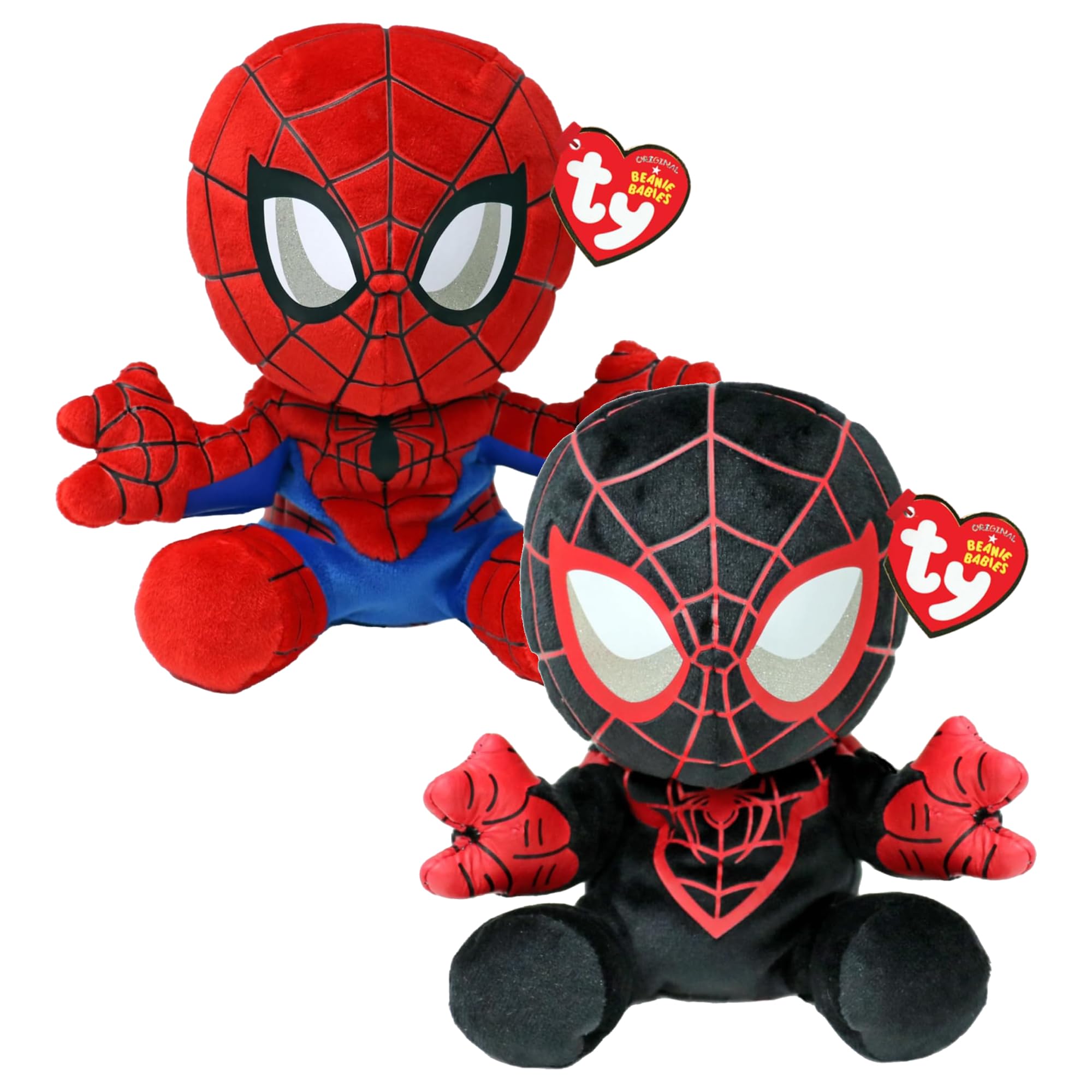 TY Marvel Multipacks Spiderman & Miles Morales Beanie Babies - Soft Plush Toys for Kids, Baby Toys, Collectible Stuffed Teddy, Plushies for Kids — image 1
