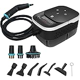 2500W Handheld Steam Cleaner,10 Accessories with 8 Adjustable Pressures for Tile/Grease/Carpet, 45oz Large Tank Chemical Free Cleaning, Portable Multi-Surface Steamer for Home Cars Kitchens (White)