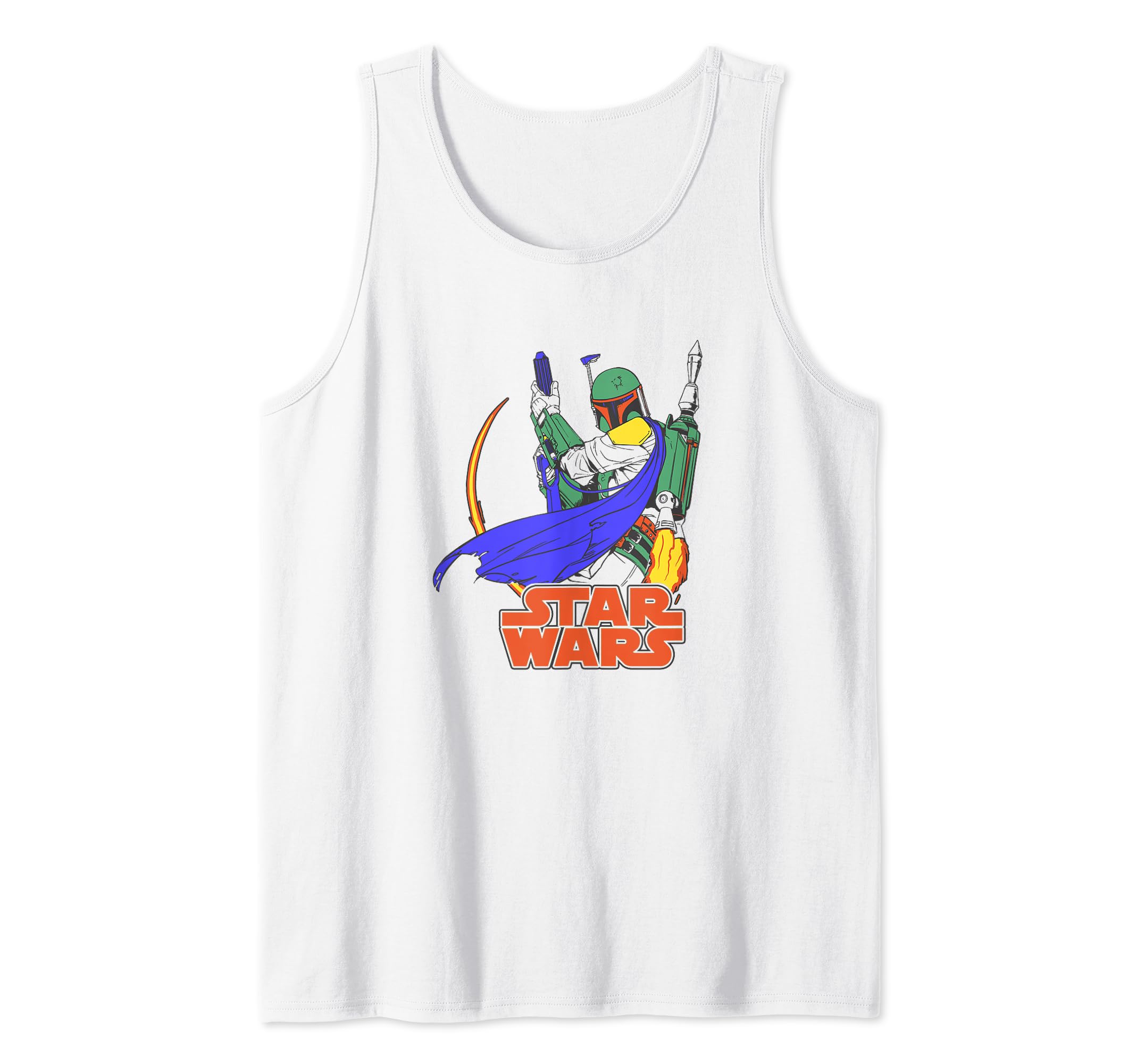 Star Wars Boba Fett Pop Color Jet Pack Star Wars Logo Tank Top