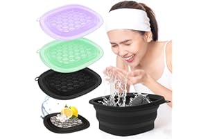 Face Ice Bath Bowl, Large Facial Tub, Collapsible Silicone Cold Face Plunge Tub, Face Ice Bath Tub for Facial Skincare Tools 