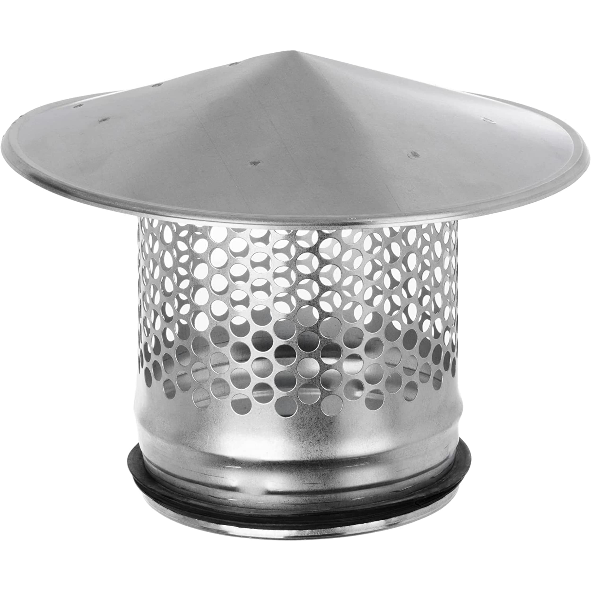 Ø 125mm / 5 inch Metal Chimney Cowl with Bird Guard - Rain Snow Hat - Exhaust Tube End - Vent Cover/Cap — image 1