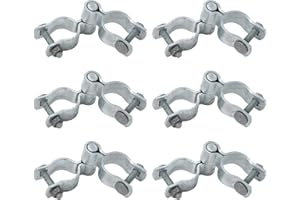 1-3/8" Chain Link Gate Hinge, VIVIDA Chain Link Fence Gate Hinge Kit with Female Gate Hinge(6 PCS), Male Gate Hinge(6 PCS), Galvanized Pipe Gate Hinge, Chain Link Gate Hardware