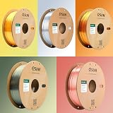 eSUN Silk Metal PLA Filament 1.75mm Silver 1KG Spool Shiny Metallic 3D Printer view 9