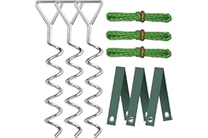 FCENDS Tree Stakes and Supports for Leaning Trees, Heavy Duty Spiral Tree Stake Kit for Young Trees Straightening, Protect Trees from Bad Weather